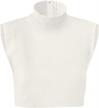 collections etc zippered dickie layer top with armholes - soft knit mock turtleneck for layered look logo