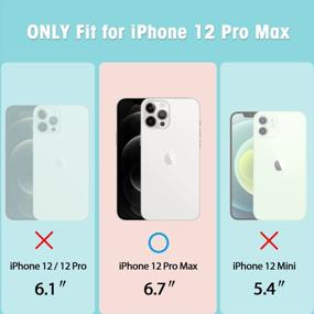 img 3 attached to Cutebe Clear Case For IPhone 12 Pro Max - Shockproof Hard PC+TPU Bumper Protective Cover With Blue Floral Design For Women And Girls - Fits 6.7 Inch 2020 Released Model