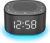 звуковая машина housbay с будильником - 2 в 1, 18 успокаивающих звуков, цифровые часы с диммером, 7-цветный ночной свет с опциями включения / выключения, таймер сна, машина белого шума для сна логотип