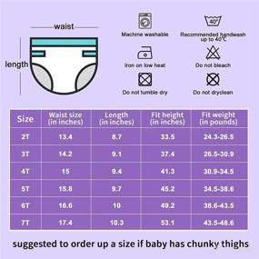 img 3 attached to MooMoo Baby 6 Pack Girls' Potty Training Underwear - Absorbent, Washable, Reusable Cotton Training Pants - Sizes 2T-7T