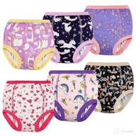 moomoo baby 6 pack girls' potty training underwear - absorbent, washable, reusable cotton training pants - sizes 2t-7t логотип