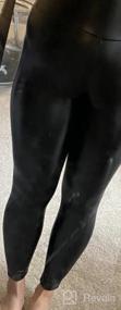 img 6 attached to Women'S Faux Leather Leggings With Tummy Control, High Waisted Pleather Stretch Pants With Thin Fleece Lining