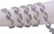 kaoyoo 1 yard crystal rhinestone chain trim for sewing craft,clothing,diy,bridal bouquet embellishments logo