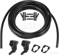 🚗 acropix ford edge windshield washer hose kit - 3 meter washer fluid hose, 12 pcs hose connectors - pack of 15, black logo