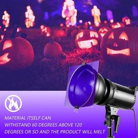 img 1 attached to 10-Pack Halloween Purple Colored Lighting Gel Filters - Transparent Correction Gel Light Filters With 8.5 X 11 Inch Plastic Sheets, Ideal For Color Overlays Film