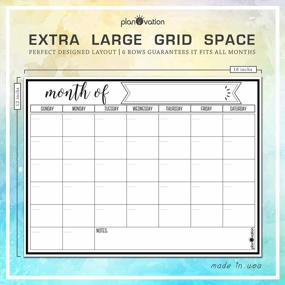 img 2 attached to PlanOvation Magnetic Dry Erase Refrigerator Calendar - Large Whiteboard Monthly Planner Magnet
