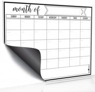 planovation magnetic dry erase refrigerator calendar - large whiteboard monthly planner magnet logo