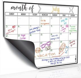 img 3 attached to PlanOvation Magnetic Dry Erase Refrigerator Calendar - Large Whiteboard Monthly Planner Magnet