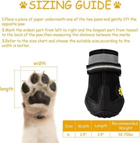 img 3 attached to 🐾 BAOWI Dog Boots: Rugged Anti-Slip Sole, Waterproof Dog Shoes for Outdoor Walking and Running, Paw Protector for Spring and Summer, Floor Cleanliness (4PCS, Black)