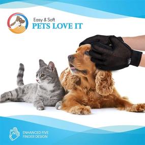 img 2 attached to 🧤 CleanHouse Pets - Two Gloves for Laundry - Gentle, Machine Washable Pet Hair Remover - Deshedding Brush Glove for Dogs, Cats, and Horses- Long and Short Hair - Dog Grooming Essential