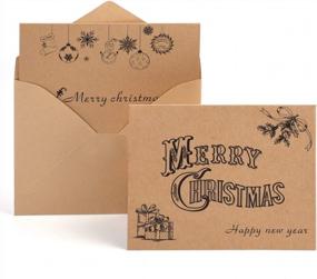 img 4 attached to Набор из 36 открыток с Новым Годом и Рождеством с конвертами и наклейками от KUUQA