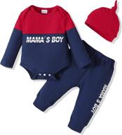 newborn baby boy clothes outfit letter print romper pants clothing set - infant boys logo