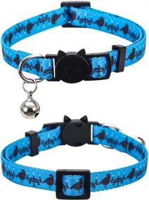 img 1 attached to Lamphyface Halloween Collar Breakaway Adjustable Cats : Collars, Harnesses & Leashes