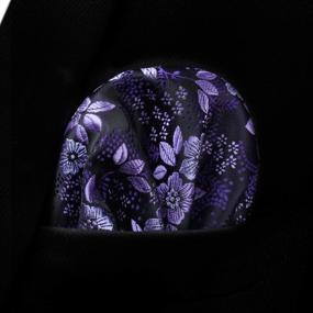 img 1 attached to HISDERN Handkerchief Jacquard Classic Necktie Men's Accessories best for Ties, Cummerbunds & Pocket Squares