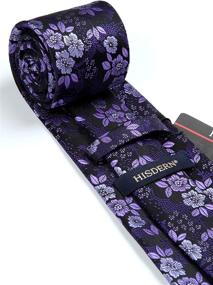 img 2 attached to HISDERN Handkerchief Jacquard Classic Necktie Men's Accessories best for Ties, Cummerbunds & Pocket Squares