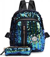 shimmer in style with fmeida mini sequin backpack: perfect for girls, women, and ladies of all ages logo