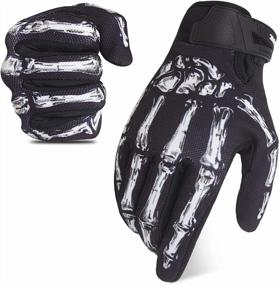 img 4 attached to Non-Slip Skeleton Joker Motorcycle Gloves With Touchscreen Capability For Men And Women - Ideal For Cycling, Dirt Bike, Mountain Bike, And Riding (RIGWARL)