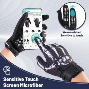 img 3 attached to Non-Slip Skeleton Joker Motorcycle Gloves With Touchscreen Capability For Men And Women - Ideal For Cycling, Dirt Bike, Mountain Bike, And Riding (RIGWARL)