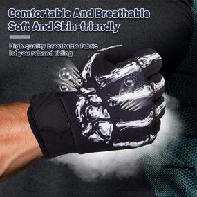 img 1 attached to Non-Slip Skeleton Joker Motorcycle Gloves With Touchscreen Capability For Men And Women - Ideal For Cycling, Dirt Bike, Mountain Bike, And Riding (RIGWARL)
