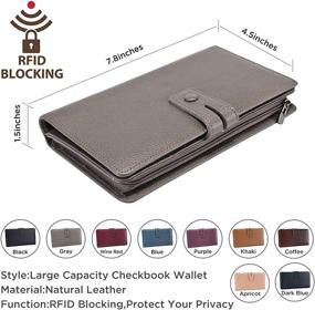 img 3 attached to Womens Blocking Leather Organizer Checkbook Women's Handbags & Wallets via Wallets