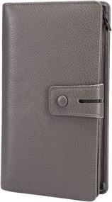 img 1 attached to Womens Blocking Leather Organizer Checkbook Women's Handbags & Wallets via Wallets