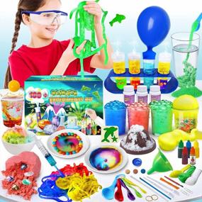 img 4 attached to UNGLINGA 100+ Science Lab Experiments Kit For Kids Age 4-6-8-12-14, STEM Activities Educational Scientist Toys Gifts Chemistry Set, Magic Sand, Gemstone Dig, Volcano, Glowing Worms, Fizzy Reaction