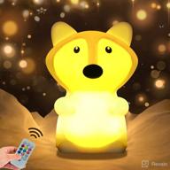 🦊 fox night light: silicone nursery lamp for baby and toddler, perfect for kids room, boys and girls - cute, squishy and led! logo