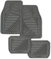 🔲 goodyear gy6204 gray premium rubber floor mat set - universal fit (4 pieces) logo