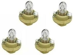 img 1 attached to 🔌 High-Quality Beige Socket Base Bulbs for BMW Instrument Cluster (Pack of 4)