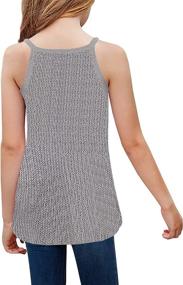 img 3 attached to 👚 Halter Sleeveless Spaghetti Casual Shirts: Must-Have Girls' Clothing in Tops, Tees & Blouses!