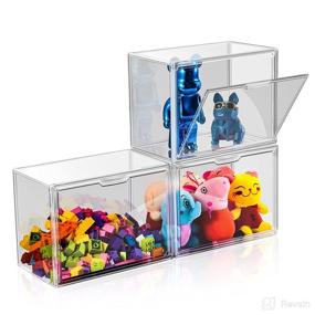 img 4 attached to Starogegc Plastic Organizer Collectibles Stackable