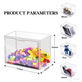 img 1 attached to Starogegc Plastic Organizer Collectibles Stackable