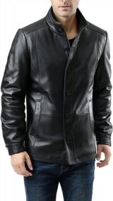 img 4 attached to New Zealand Lambskin Leather City Jacket For Men By BGSD Brady