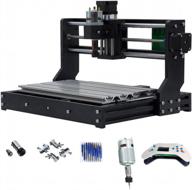 purwords diy cnc router cnc 3018 pro with 1.8" offline controller & grbl control for pcb, pvc, wood milling & engraving - 3 axis engraver with er11 clamps, 10 pieces of 3.11mm end bits logo