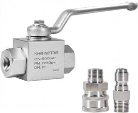 img 4 attached to Get Your Power Washer Hose In Top Shape With YAMATIC'S 7250PSI Stainless Steel Ball Valve Kit