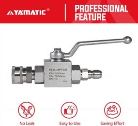 img 2 attached to Get Your Power Washer Hose In Top Shape With YAMATIC'S 7250PSI Stainless Steel Ball Valve Kit