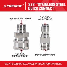 img 1 attached to Get Your Power Washer Hose In Top Shape With YAMATIC'S 7250PSI Stainless Steel Ball Valve Kit