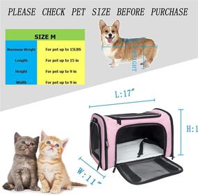 img 1 attached to TSA Airline Approved Soft Sided Travel Pet Carrier for Small Medium Cats Dogs by NextFri