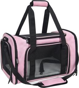 img 4 attached to TSA Airline Approved Soft Sided Travel Pet Carrier for Small Medium Cats Dogs by NextFri