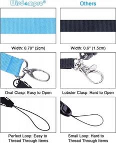 img 1 attached to Wisdompro 3 Pack Office Lanyard With Detachable Buckle & Oval Clasp - Quick Release Neck Keychain Strap For Key, Whistle, Cell Phone, USB, ID Badge Holder - Purple, Hot Pink, Light Blue (23 Inch)