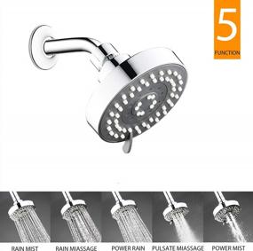img 3 attached to Upgrade Your Shower Experience With UMIRIO Chrome High-Pressure Rainfall Shower Head - 5 Spray Settings And Swivel Ball Joint