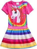 🌈 juxinsu toddler rainbow cartoon sh6219 fuchsia girls' clothing and dresses: vibrant fashion for your little princess logo