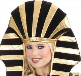 img 1 attached to Black And Gold Egyptian Pharaoh Headdress Crown Hat: King Tut Costume Headpiece For Men And Women