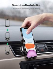 img 3 attached to UGREEN Car Phone Holder Air Vent Mount Gravity Auto Clamp - Compatible with iPhone 13 12 Pro SE 11 Max & Samsung Galaxy Note20 Ultra S20 S10 A71 A70 - Retractable Cradle Clip Ensures Secure Hold