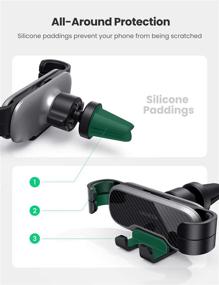 img 1 attached to UGREEN Car Phone Holder Air Vent Mount Gravity Auto Clamp - Compatible with iPhone 13 12 Pro SE 11 Max & Samsung Galaxy Note20 Ultra S20 S10 A71 A70 - Retractable Cradle Clip Ensures Secure Hold