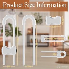 img 1 attached to Childproof Cabinet Locks - 10-Pack White Sliding U-Shaped Locks with Adjustable Safety Child Lock. Easy to Use Childproof Latches for Knob Handle on Kitchen Cupboards, Closets, Dressers, and More!