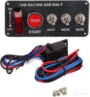 enhanced 12v racing car engine start push button ignition switch panel with 5 in 1 led toggle switch - iglobalbuy logo