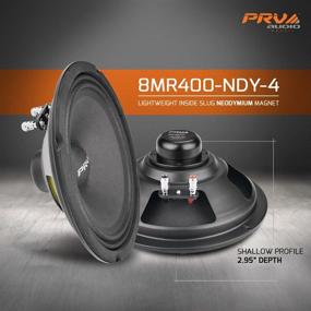 img 1 attached to High-Performance PRV AUDIO 8MR400-NDY-4 Midrange Speaker for Powerful Pro Car Audio - 400W Max Power, Neodymium, 4 Ohm, 200W RMS, 94dB