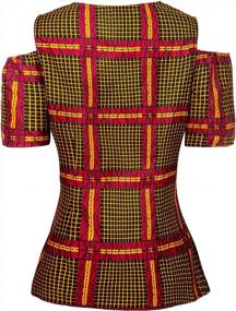 img 3 attached to Рубашка с африканским принтом для женщин: облегающая клубная одежда, идеально подходящая для вечеринок и мероприятий - блузка Shenbolen Top