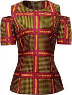 рубашка с африканским принтом для женщин: облегающая клубная одежда, идеально подходящая для вечеринок и мероприятий - блузка shenbolen top логотип